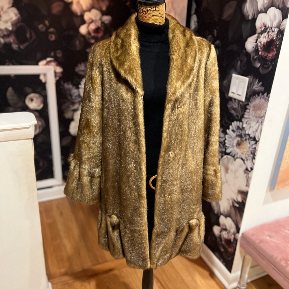 Pamela McCoy faux fur coat